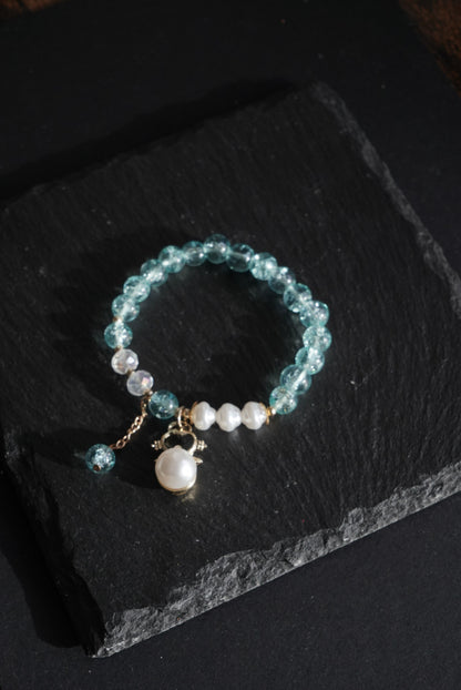 Aqua Pearl Bracelet