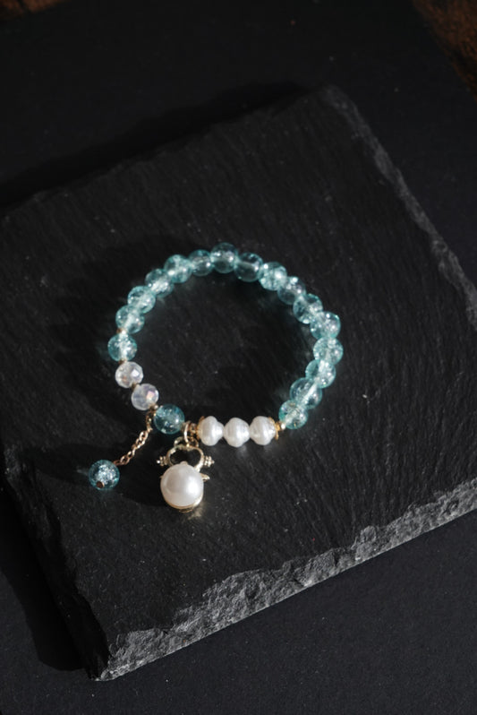 Aqua Pearl Bracelet